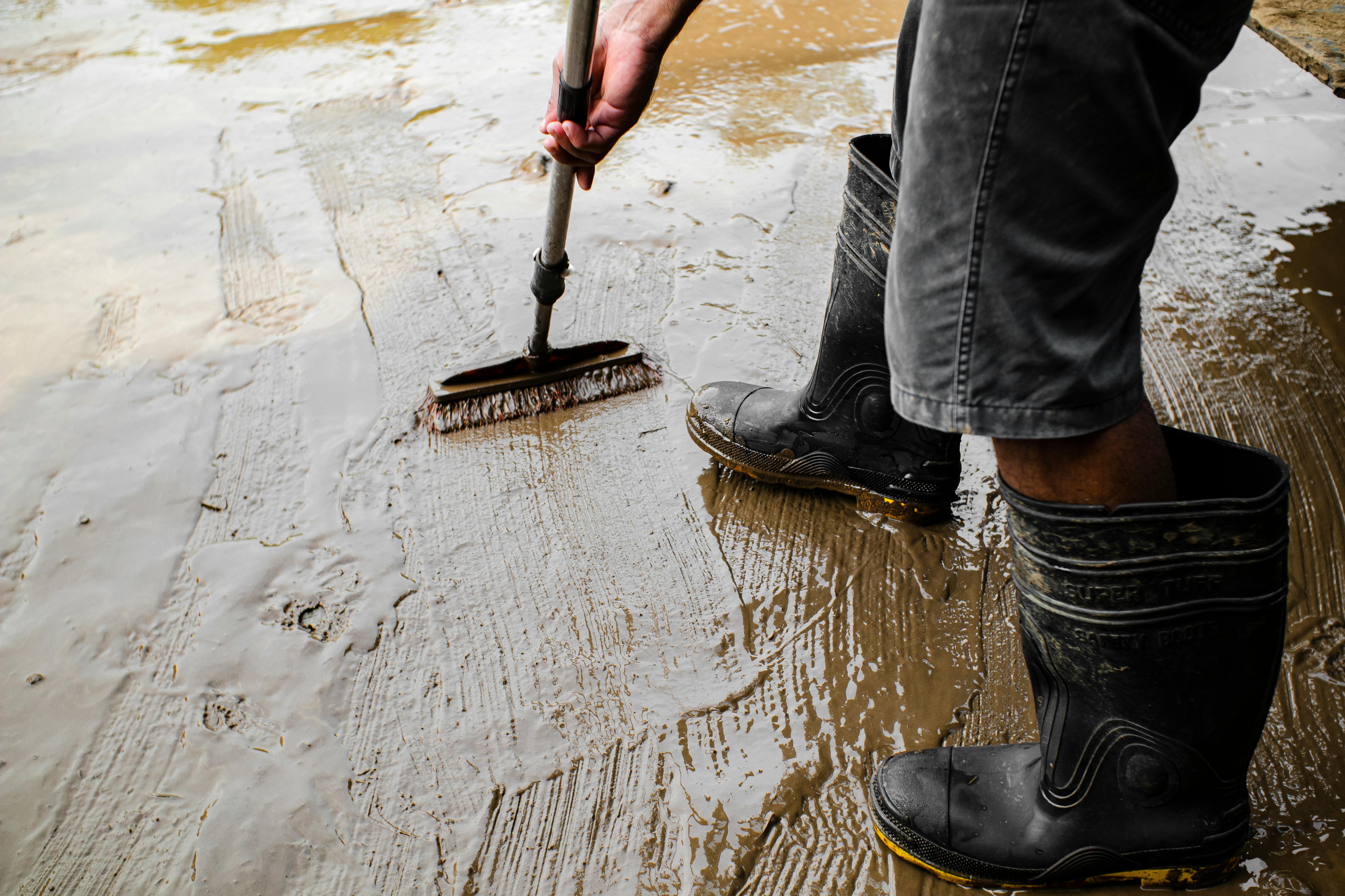Driveway pressure washing